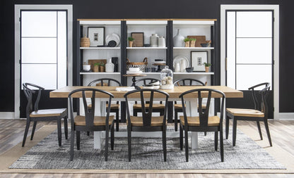 Franklin - Trestle Table Base - Harvest Oak / Natural White