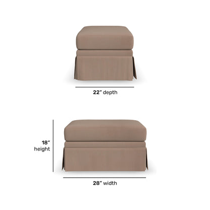 Lottie - Ottoman With Skirt Trim