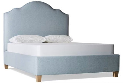Tide & Timber - Full Upholstered Headboard 4/6 - White Maple / Ocean Blue