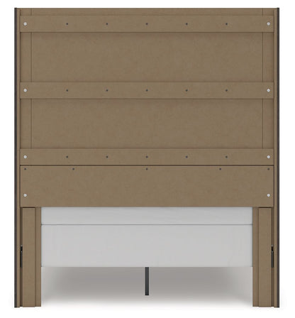 Fraluna - 3 Pc. - Queen Panel Storage Bed, Dresser And Mirror - Charcoal