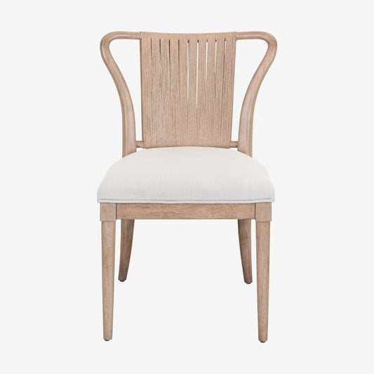 Sheridan Pointe - Shaped Corded Back Side Chair - Vintage Natural