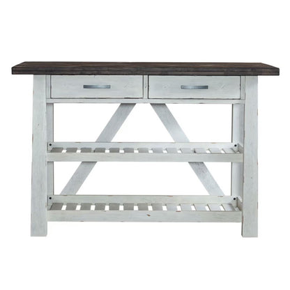 Farmhouse - Server - Two Tone White / Wood Tone
