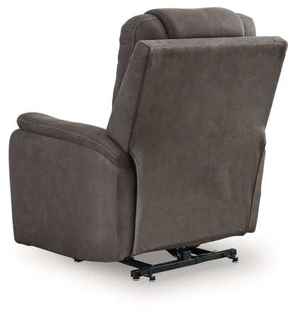 Snowfield - Power Lift Recliner - Gunmetal