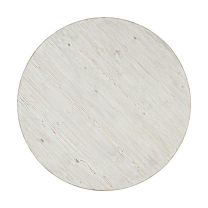 Backroads - Round Cocktail Table - Weathered White & Parchment Brown