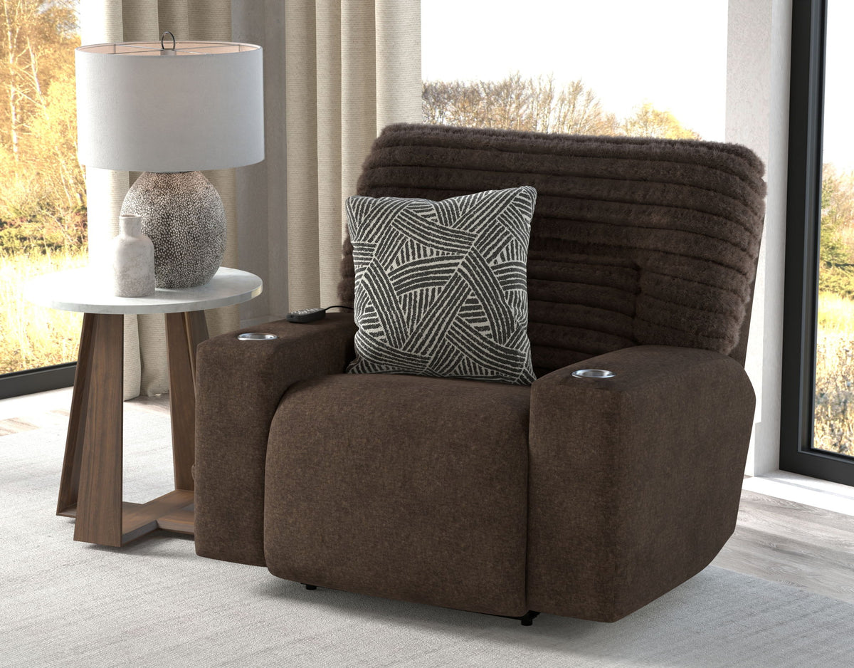 Zen - Power Recliner With CR3 Heat / Massage / Zero Gravity - Chocolate