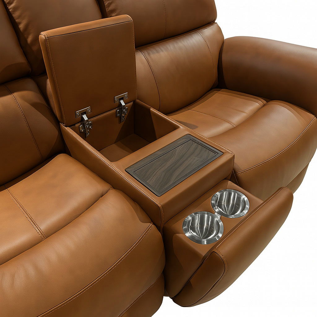 Henry - Power Reclining Loveseat With Console & Power Headrests & Lumbar