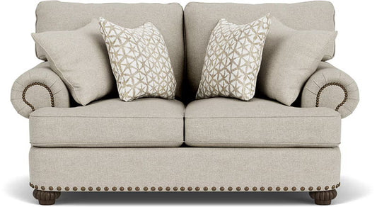 Patterson - Fabric Loveseat, Nailhead Trim
