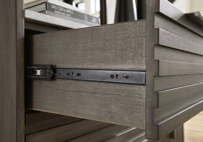 Arkenton - 5 Pc. - Dresser, Mirror, King Panel Bed - Grayish Brown