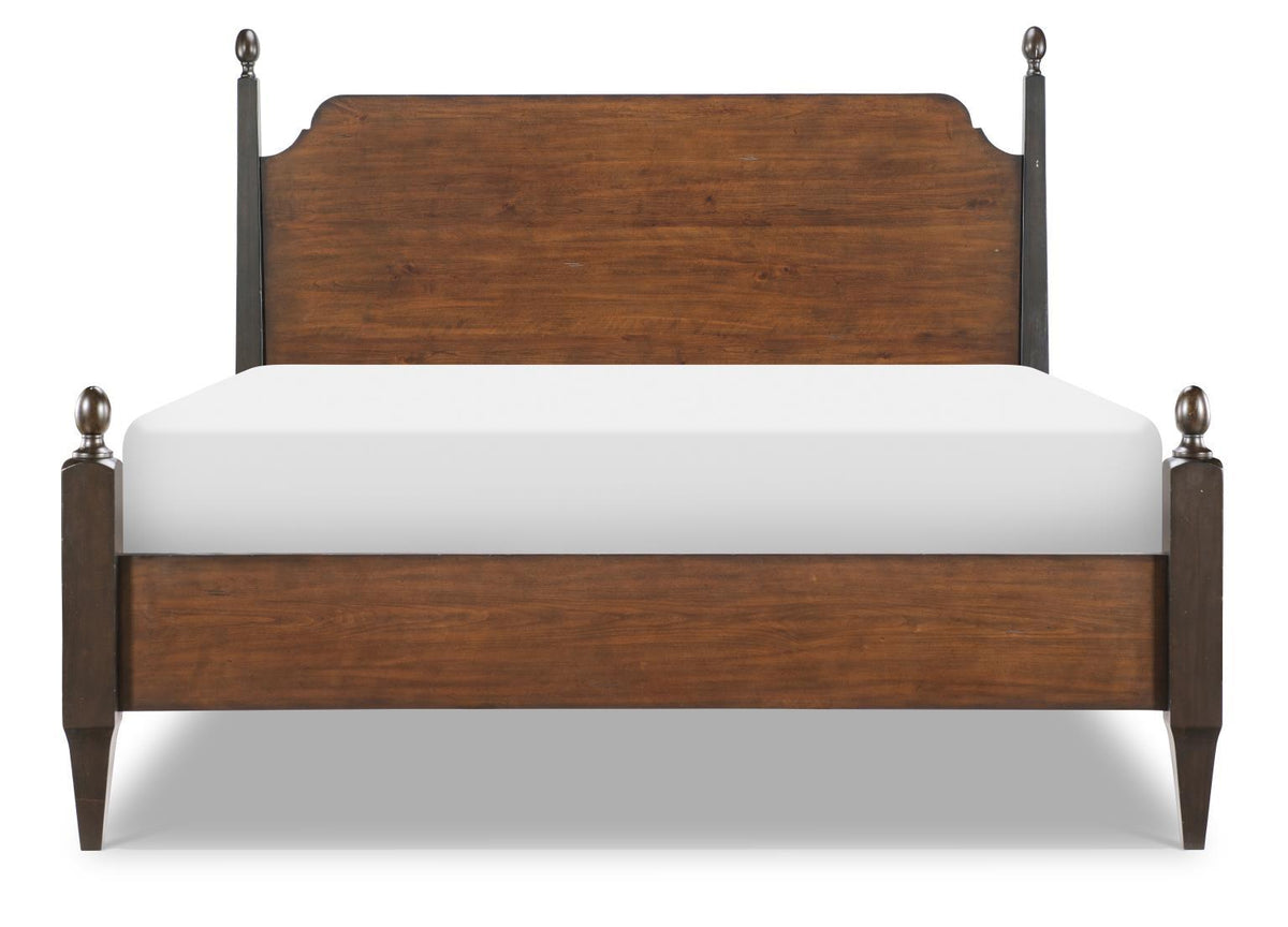 Fenmore - Complete Queen Poster Bed - Mocha And Distressed Cherry