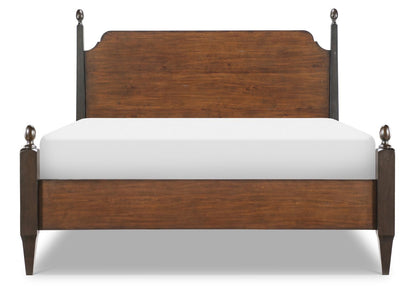Fenmore - Complete Queen Poster Bed - Mocha And Distressed Cherry