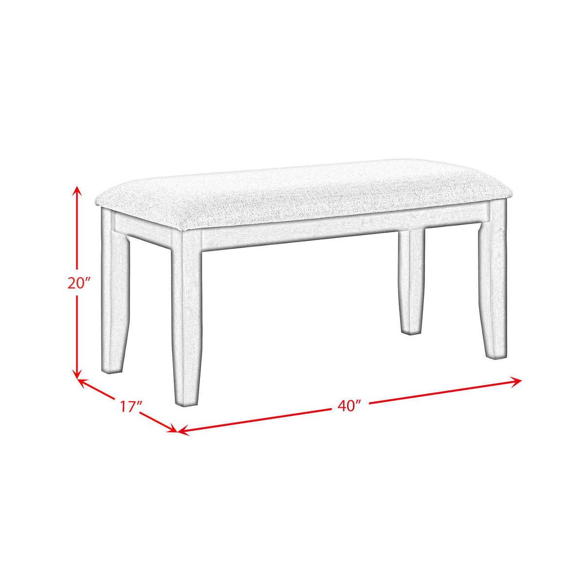 Portage - Dining Bench - Brown / Beige