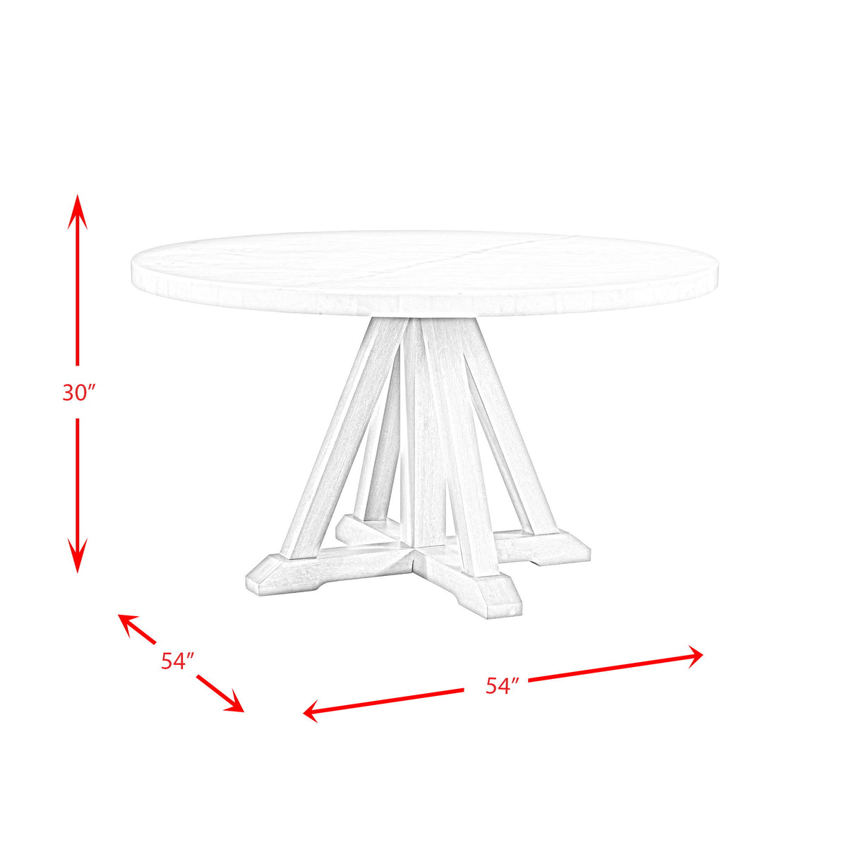 Lakeview - Round 5 Piece Dining Set (Table & Four Chairs) - White
