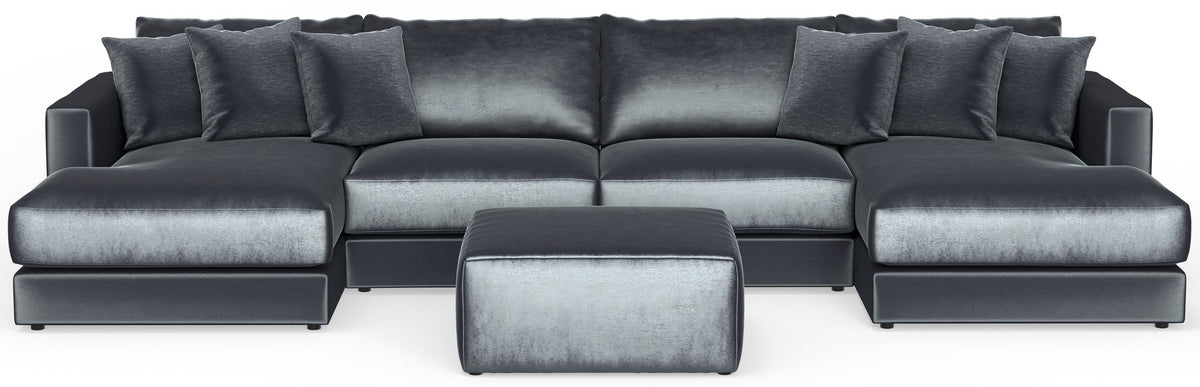 Remington - Modular Sofa And Cocktail Ottoman - Slate