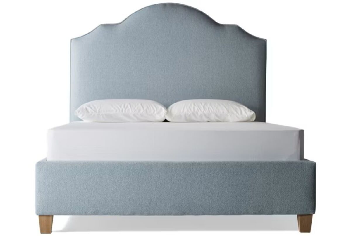 Tide & Timber - Full Upholstered Headboard 4/6 - White Maple / Ocean Blue