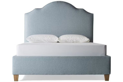 Tide & Timber - Full Upholstered Headboard 4/6 - White Maple / Ocean Blue