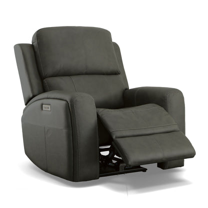 Linden - Power Swivel Gliding Recliner With Power Headrest, Lumbar, Heat & Massage