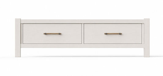 Pure Maple - King Storage Footboard 6/6 - Cottage White