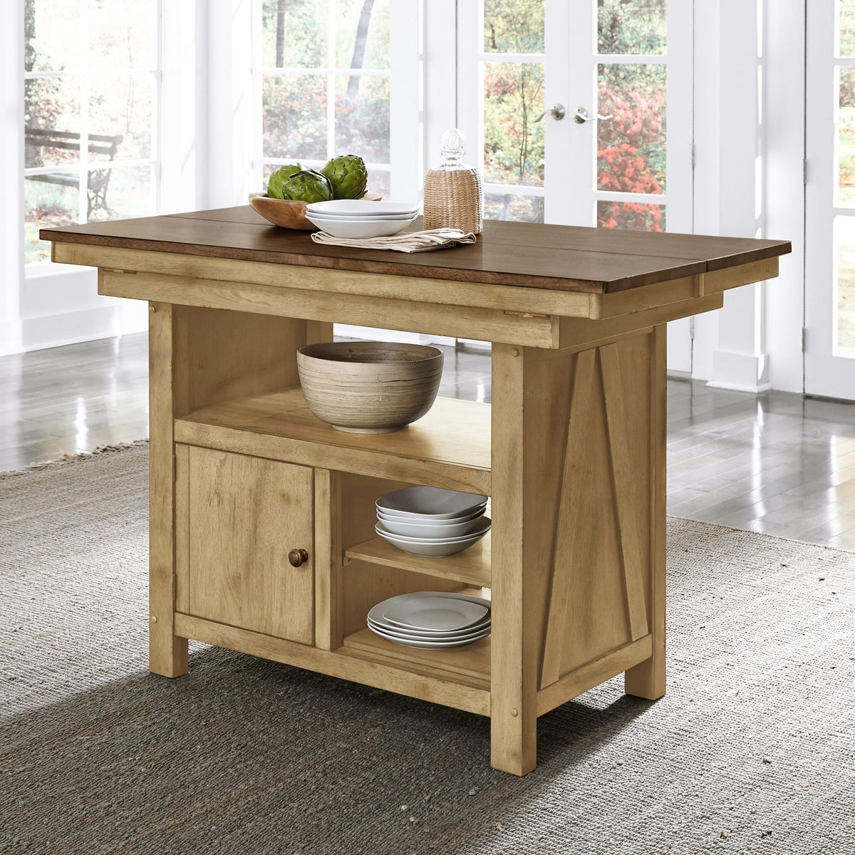 Lindsey Farm - Gathering Table Set - Natural & Brown