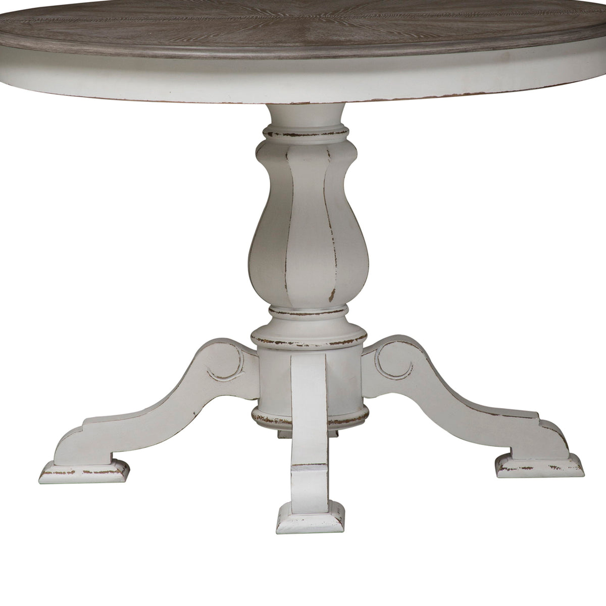Magnolia Manor - Pedestal Table Base - Antique White