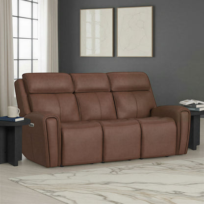 Warren - Power Reclining Sofa With Console, Power Headrest & Lumbar
