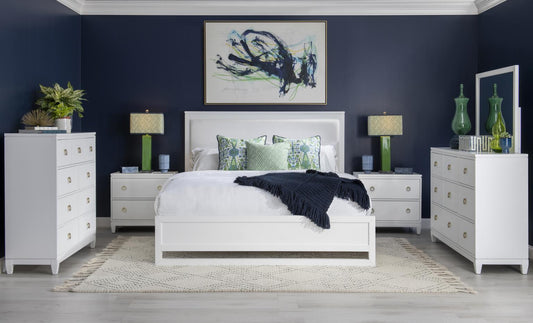 Summerland - King Upholstered Headboard - White