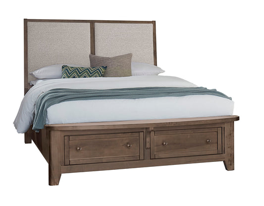 Woodbridge - Queen Fabric Panels - Dark Cashmere / Gray
