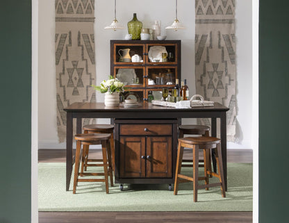 Fenmore - Kitchen Island Complete - Mocha And Distressed Cherry