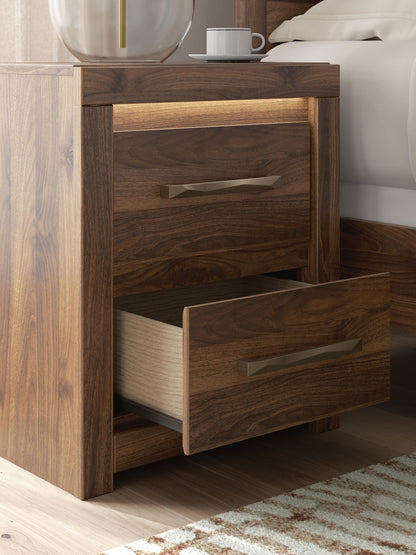 Janfyn - Two Drawer Night Stand - Brown