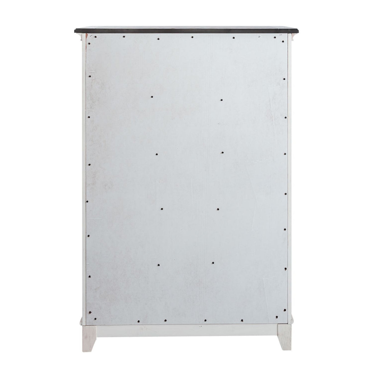 Allyson Park - 5 Drawer Chest - Wirebrushed White / Charcoal