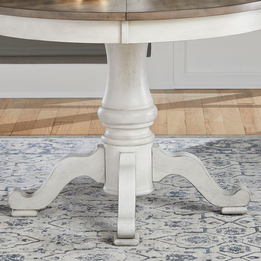 Ocean Isle - Single Pedestal Table Base - Antique White