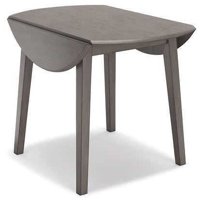 Shullden - 5 Pc. - Drop Leaf Table, 4 Side Chairs - Gray