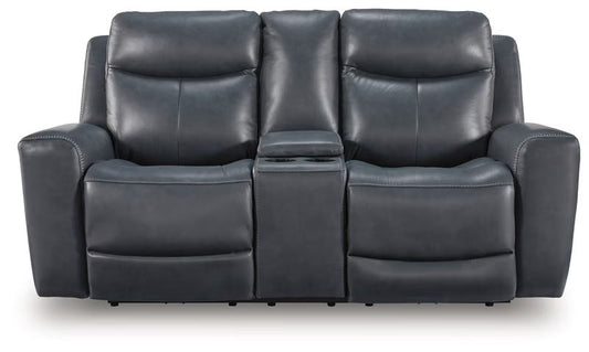 Bexhurst - Power Reclining Loveseat With Console / Adjustable Headrest
