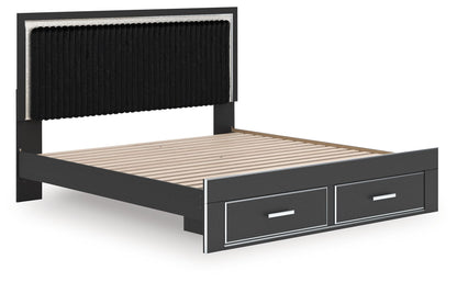 Zuraleus - Upholstered Panel Platform Storage Bed