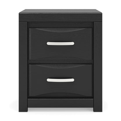 Stabotta - Two Drawer Night Stand - Black