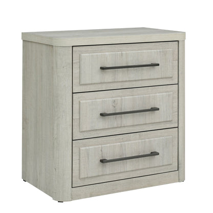 Modern Play - Nightstand With Charging Station - Natural White
