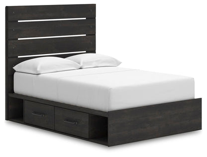 Hollivern - Panel Bed With Storage
