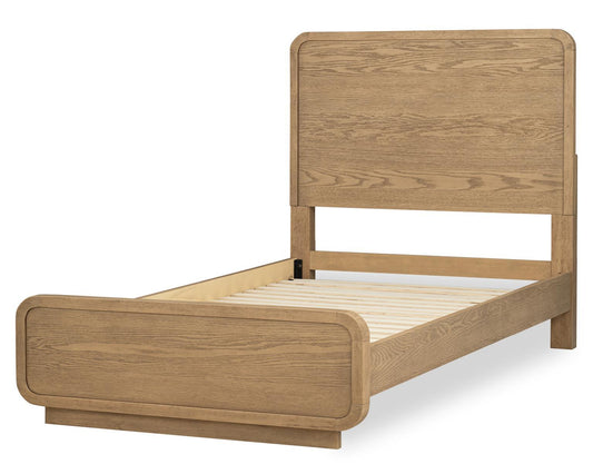 Margot - Queen Side Rails - Desert Oak And Cloud White
