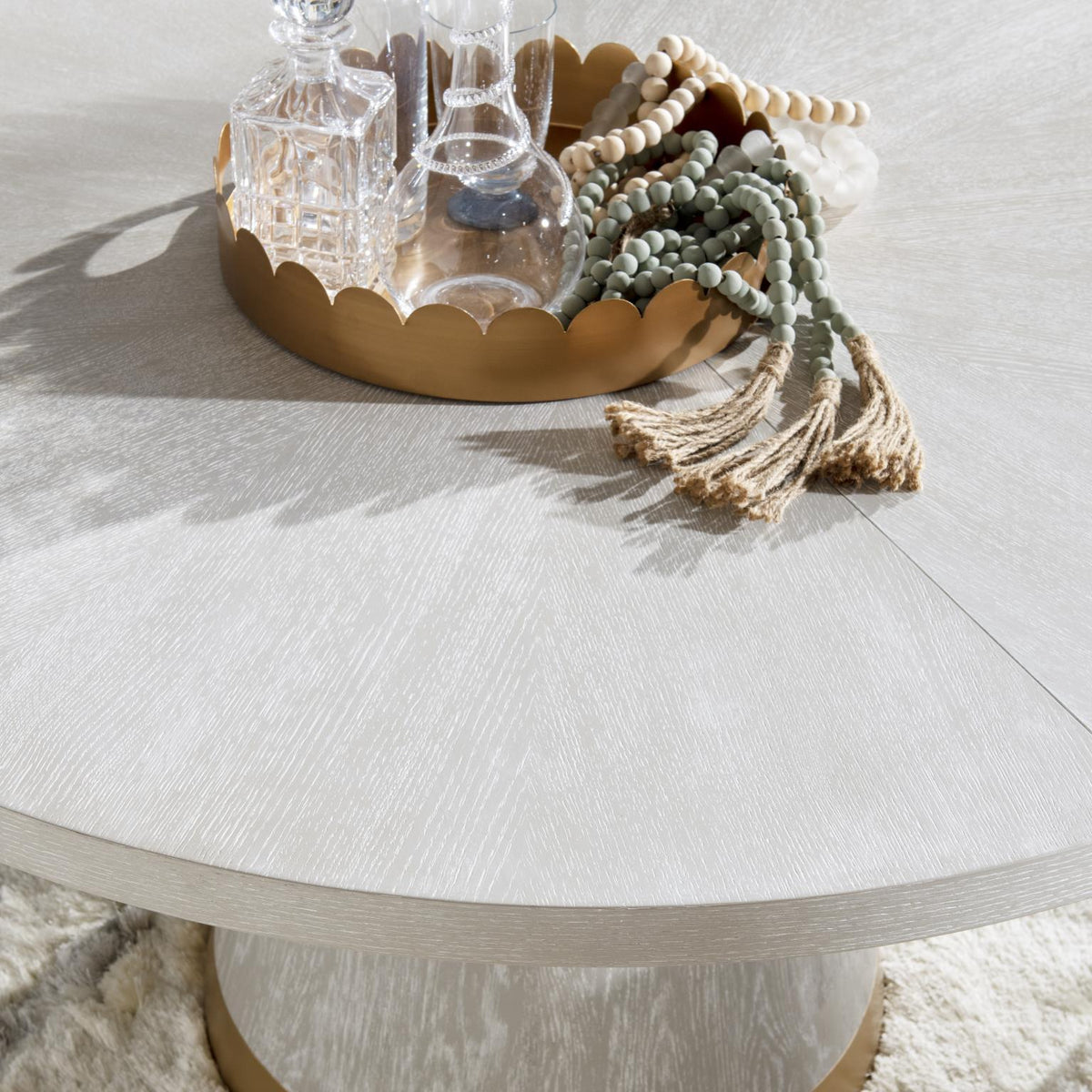 Miramar - Complete Round Dining Table - Oyster