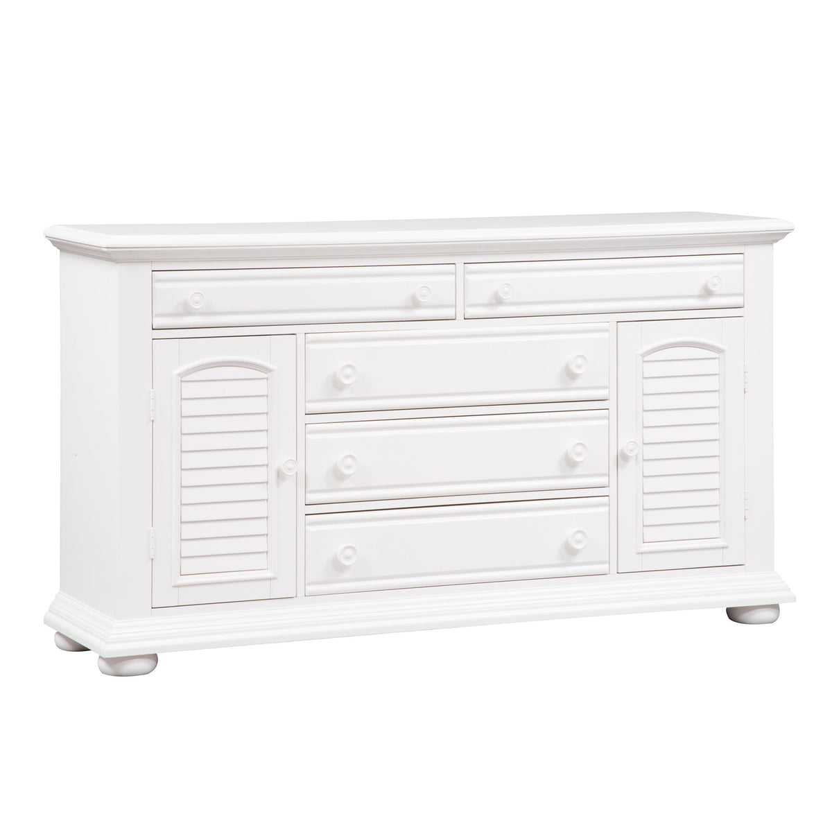 Summer House - 2 Door 5 Drawer Dresser - Oyster White