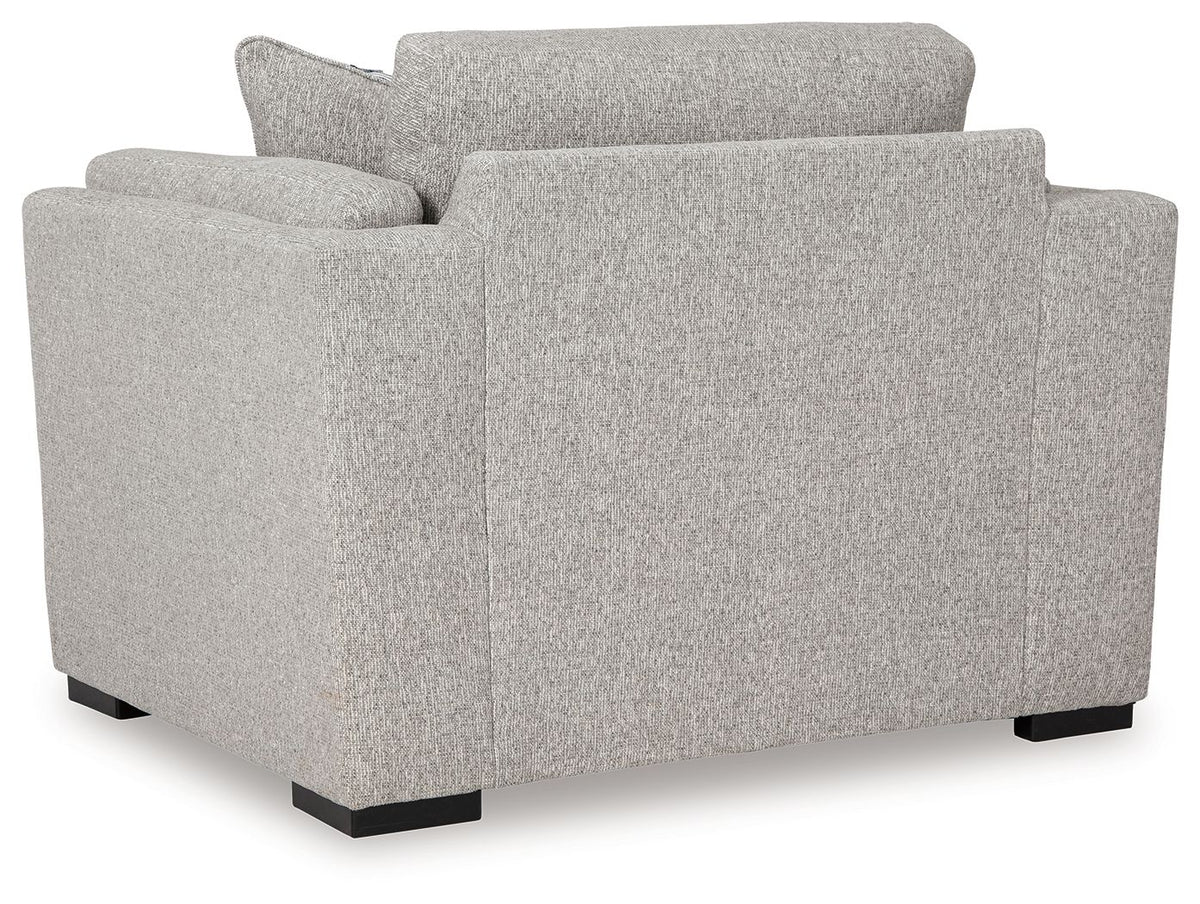 Evansley - 2 Pc. - Chair And A Half, Ottoman - Pewter