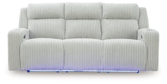 Forest Lake - Power Reclining Sofa With Adj Headrest - Alloy