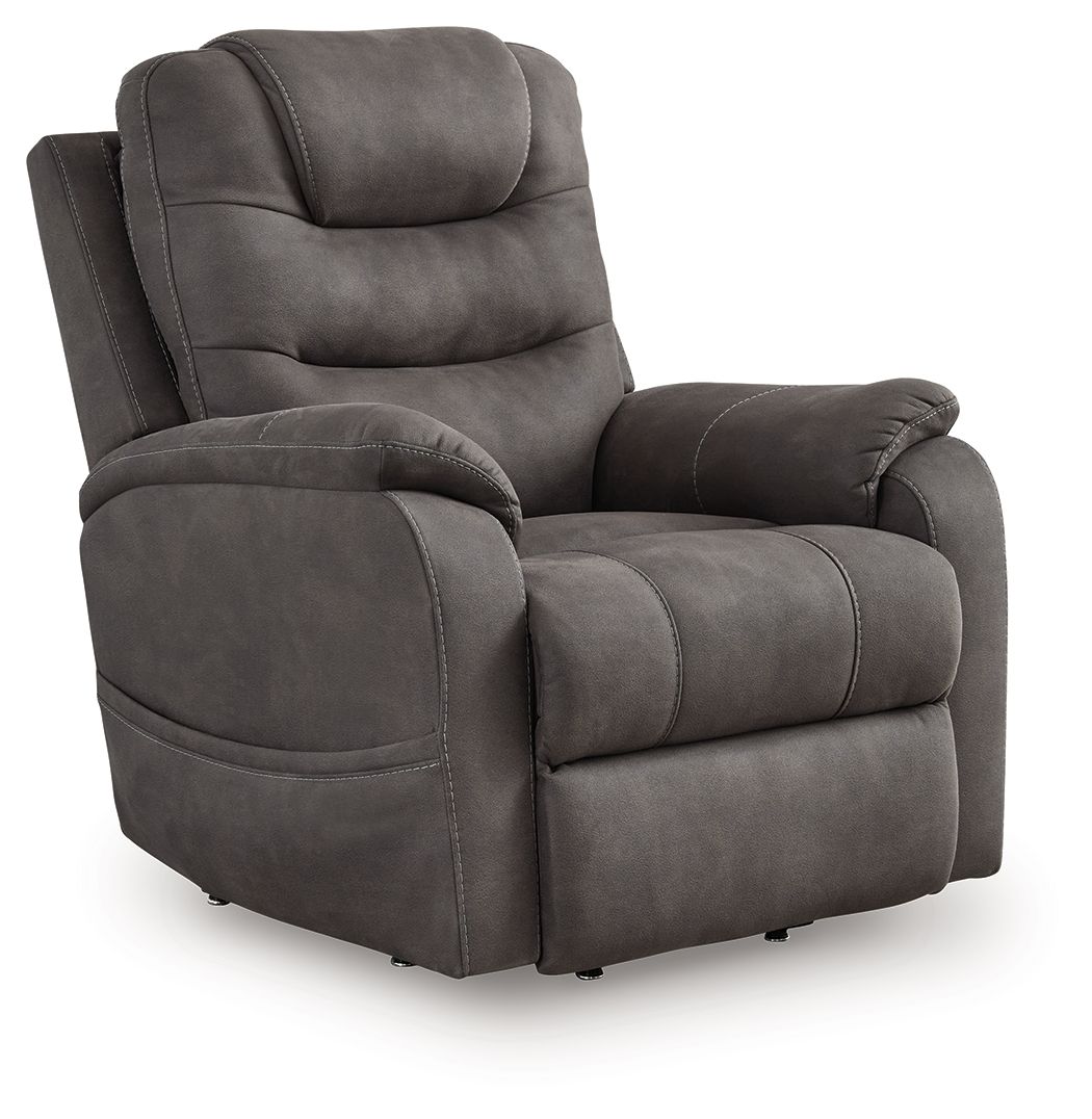 Snowfield - Power Lift Recliner - Gunmetal