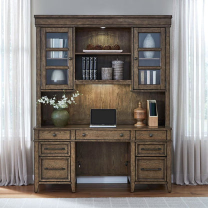 Carolina Park - Credenza & Hutch - Amber Brown