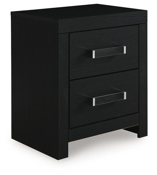 Maeling - Two Drawer Night Stand - Black