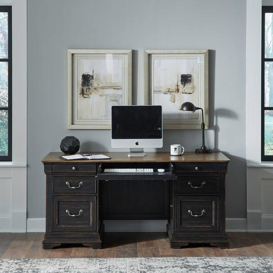 Meritage - Jr Executive Desk Base - Aged Charcoal