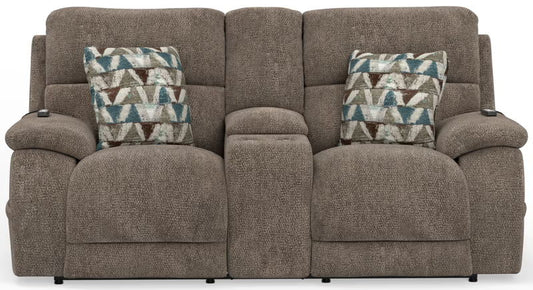Joya - Power Headrest Power Lay Flat Reclining Console Loveseat With CR3 Heat/Massage/Lumbar/ZG