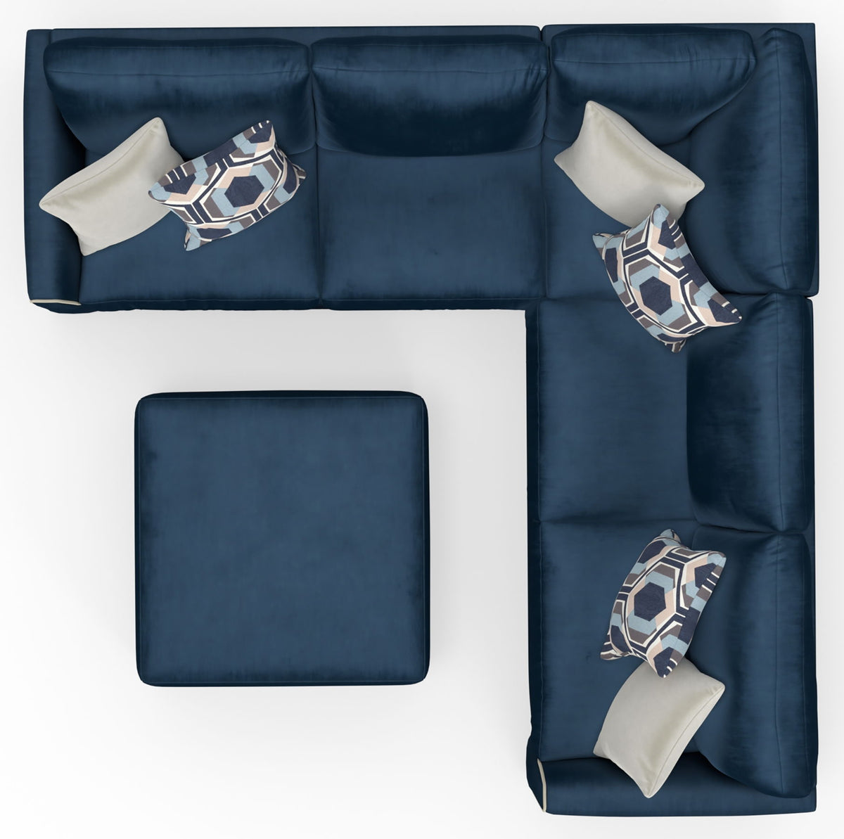 Jetson - Sectional With Comfort Coil Seat Cushions, Included Accent Pillows & Cocktail Ottoman
