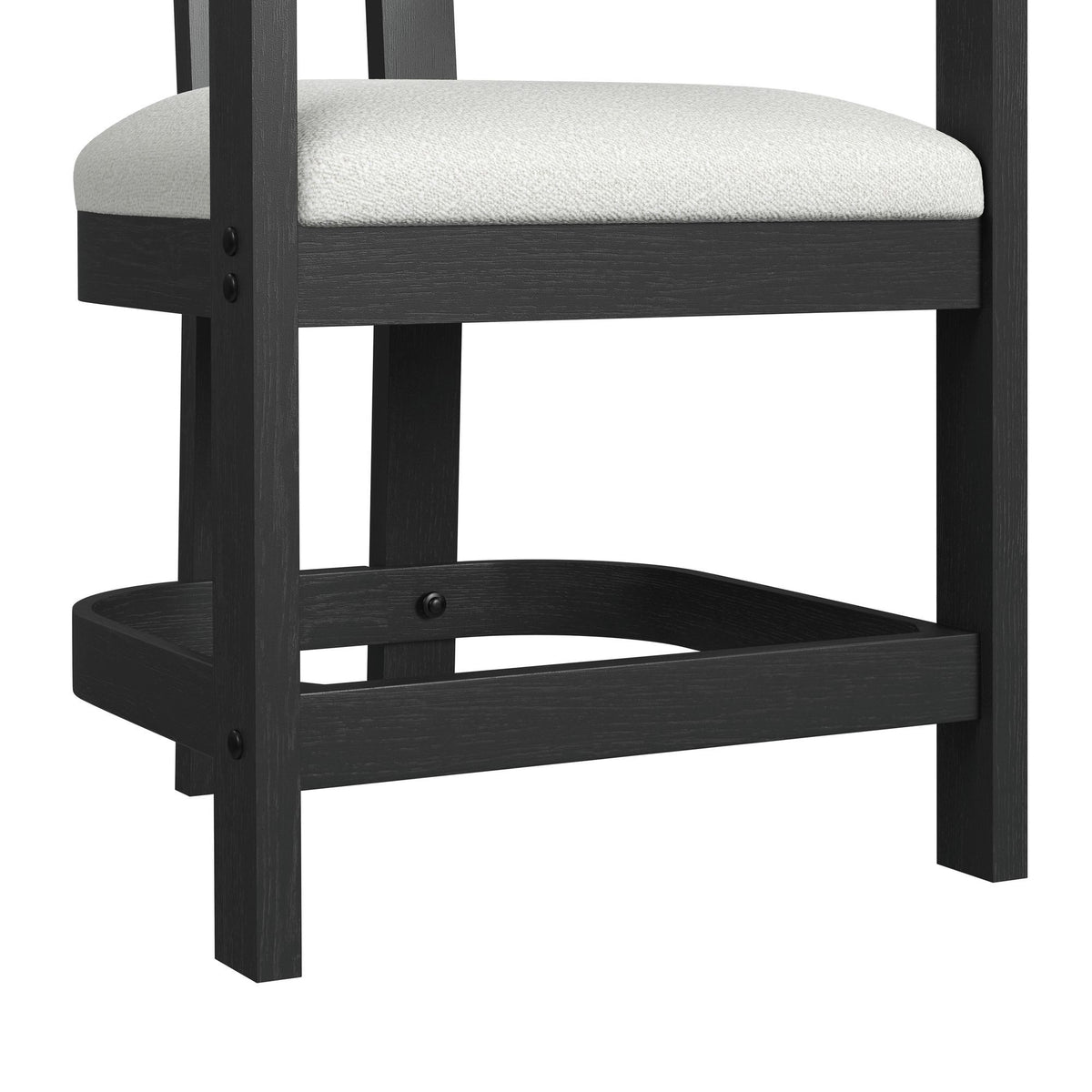 Portland - Arm Counter Stool (Set of 2) - Black / White