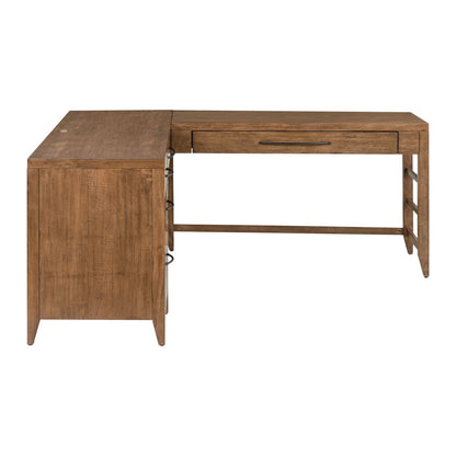 Shaker Lakes - L Shaped Desk Set - Harvest Brown