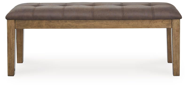 Urbinforte - Large Upholstered Dining Room Bench - Light Brown